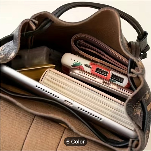 Fashion Print Trendy Small Backpack, Simple Solid Color Leather Women's … - Picture 3 of 4